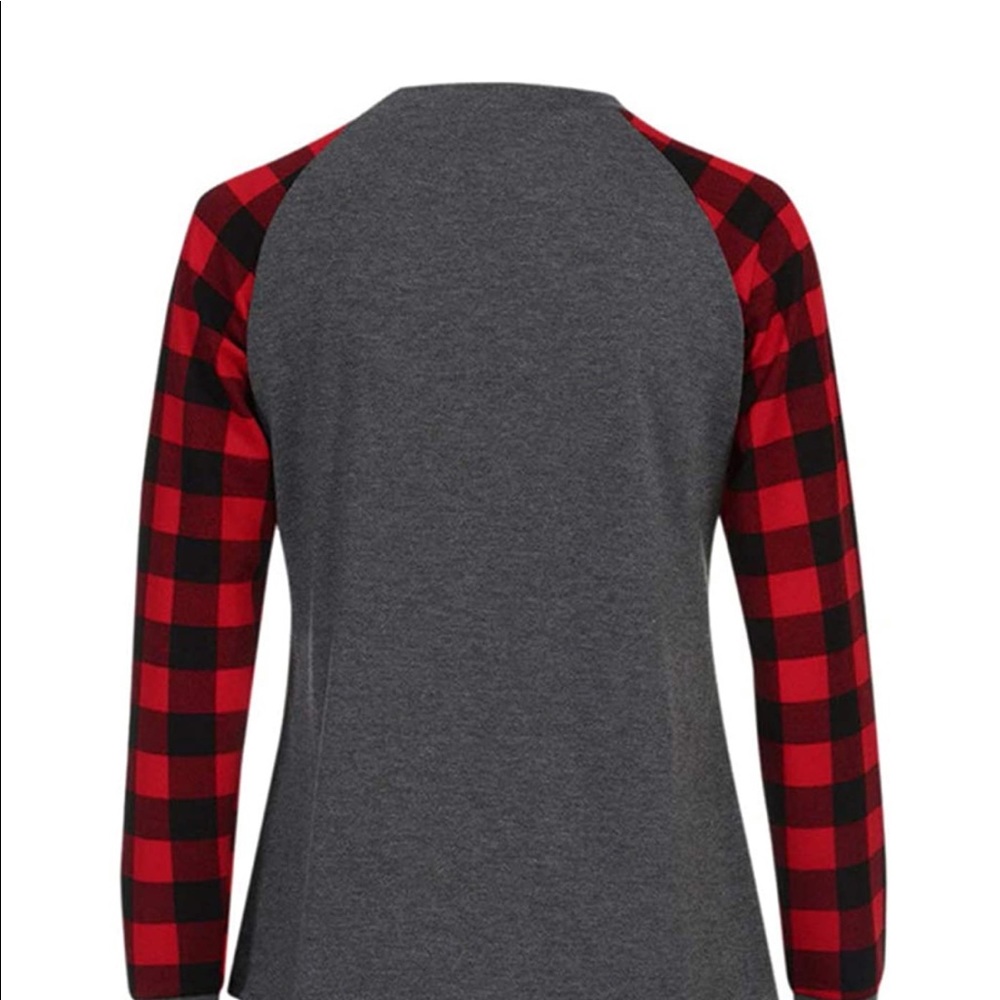 🆕🎅🏽 You Serious Clark? Christmas Vacation women’s top buffalo plaid slee… - Picture 3 of 6